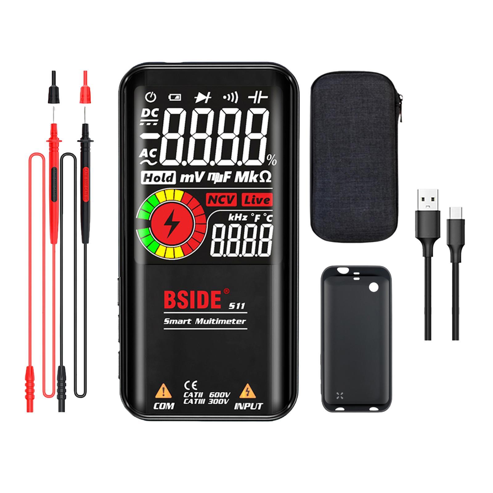 Digital Multimeter Voltmeter Large Screen, DC Voltmeter Large LCD Display Multimeter Tester Smart Multimeter for Home Use Car Repair