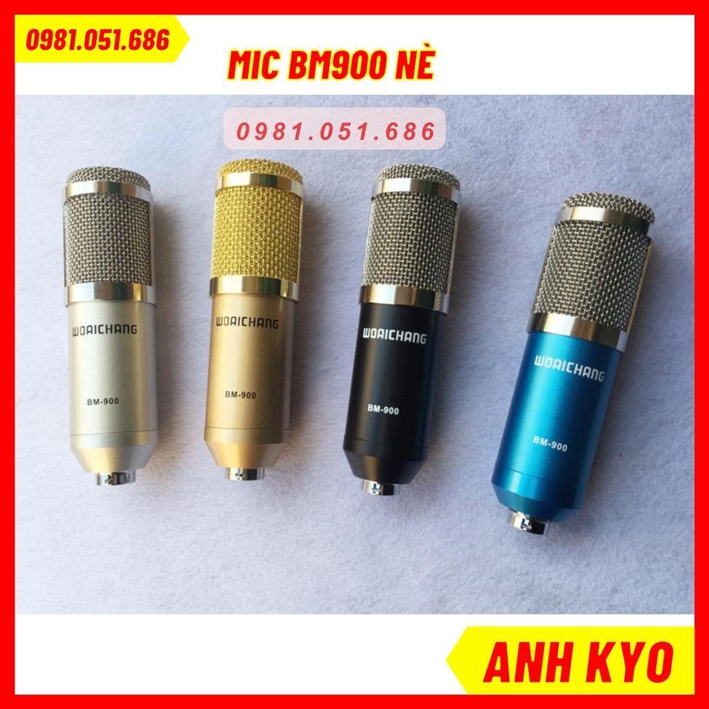 Mic thu âm BM900 Kết hợp được nhiều dòng sound card như K10 và K300, H9, V8, V10 hát nhẹ