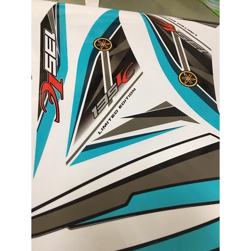 Tem rời rơi Exciter 135 Trắng đen xanh -1