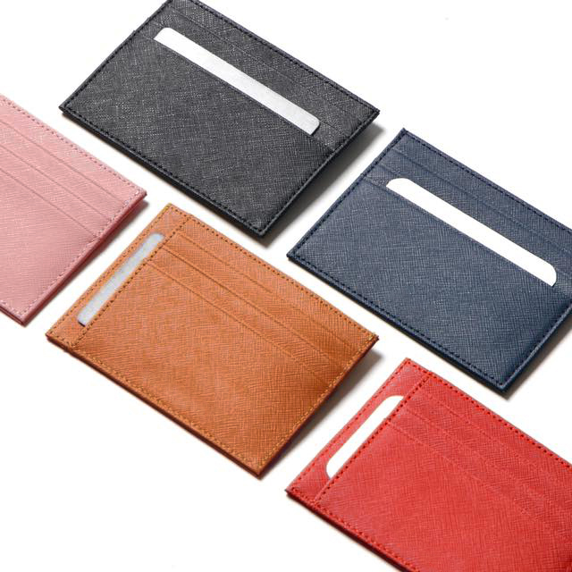 VÍ MINI ĐỰNG THẺ Bóp Cardholder ZERO Da Saffiano Nhập Khẩu Cao Cấp Chống Thấm Nước Unisex Nam Nữ Chuẩn Nome DOLANTO