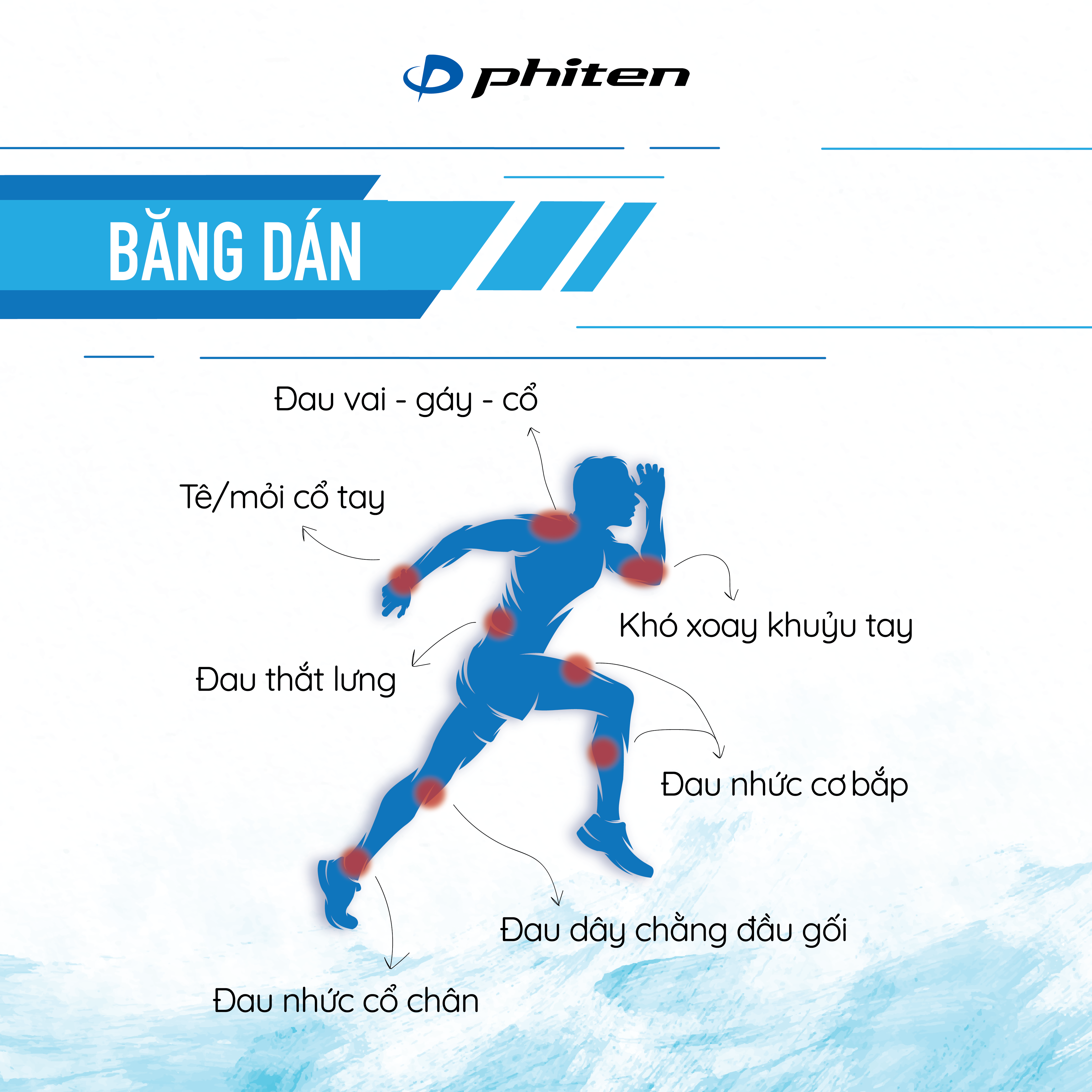 Băng dán cơ Phiten (6 miếng)