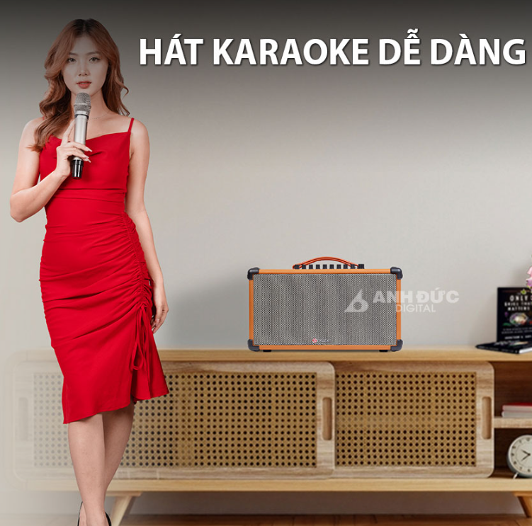 Loa Karaoke Xách Tay Sumico BT-S52 - Kèm 2 Micro Không Dây - Hàng Chính Hãng