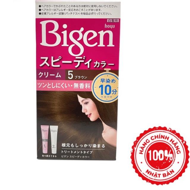 Thuốc nhuộm tóc phủ bạc Bigen thảo dược không mùi cho nữ nội địa Nhật