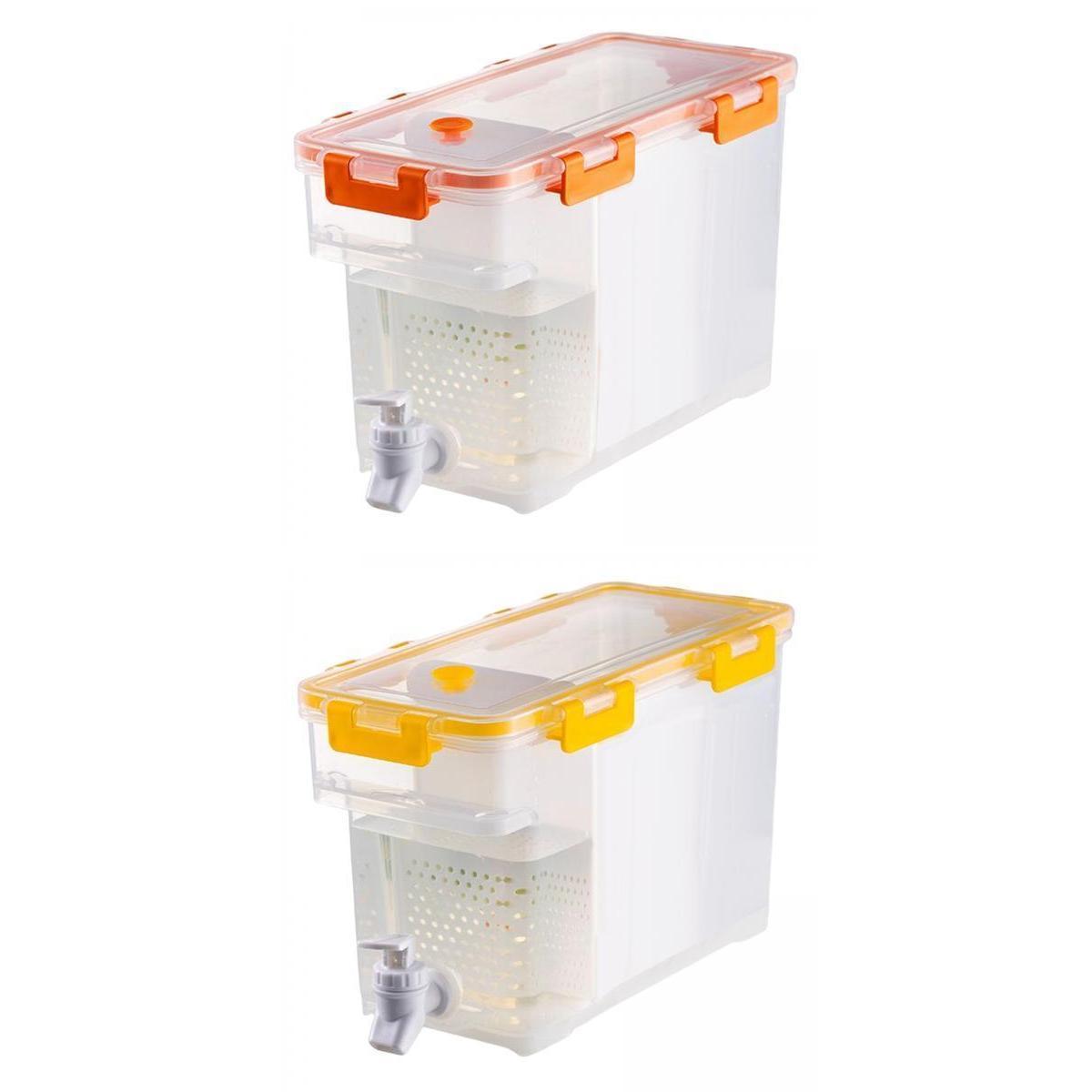 2x 3.5L Drinks Tank Lemonade Juice Jugs Water Container Summer Kitchen