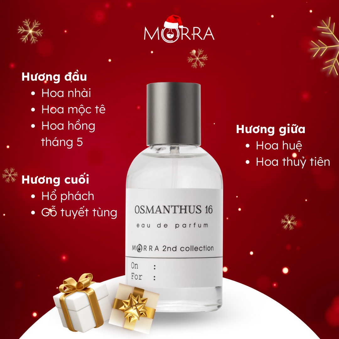 Nước Hoa Nữ Morra Osmanthus 16  Dung Tích 30ml Hương Hoa Cỏ Ngọt Ngào Gợi Cảm Và Mộc Mạc Lưu Hương Lâu 6H - 8H