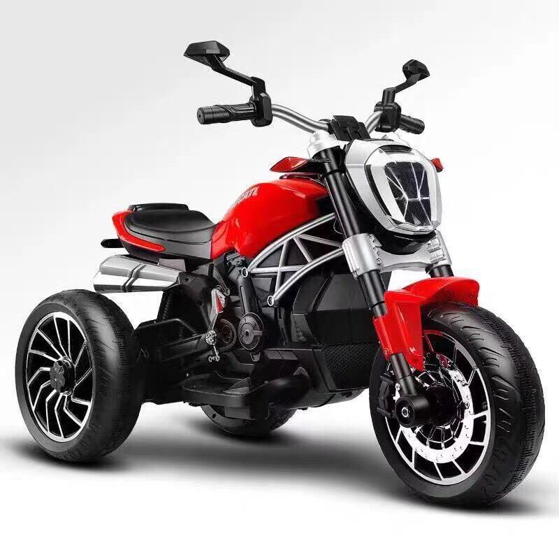 Xe máy điện trẻ em 3 bánh kiểu dáng siêu ngầu DUCATI 1600 ( ĐỎ - XANH - TRẮNG ) Bảo hành 06 tháng