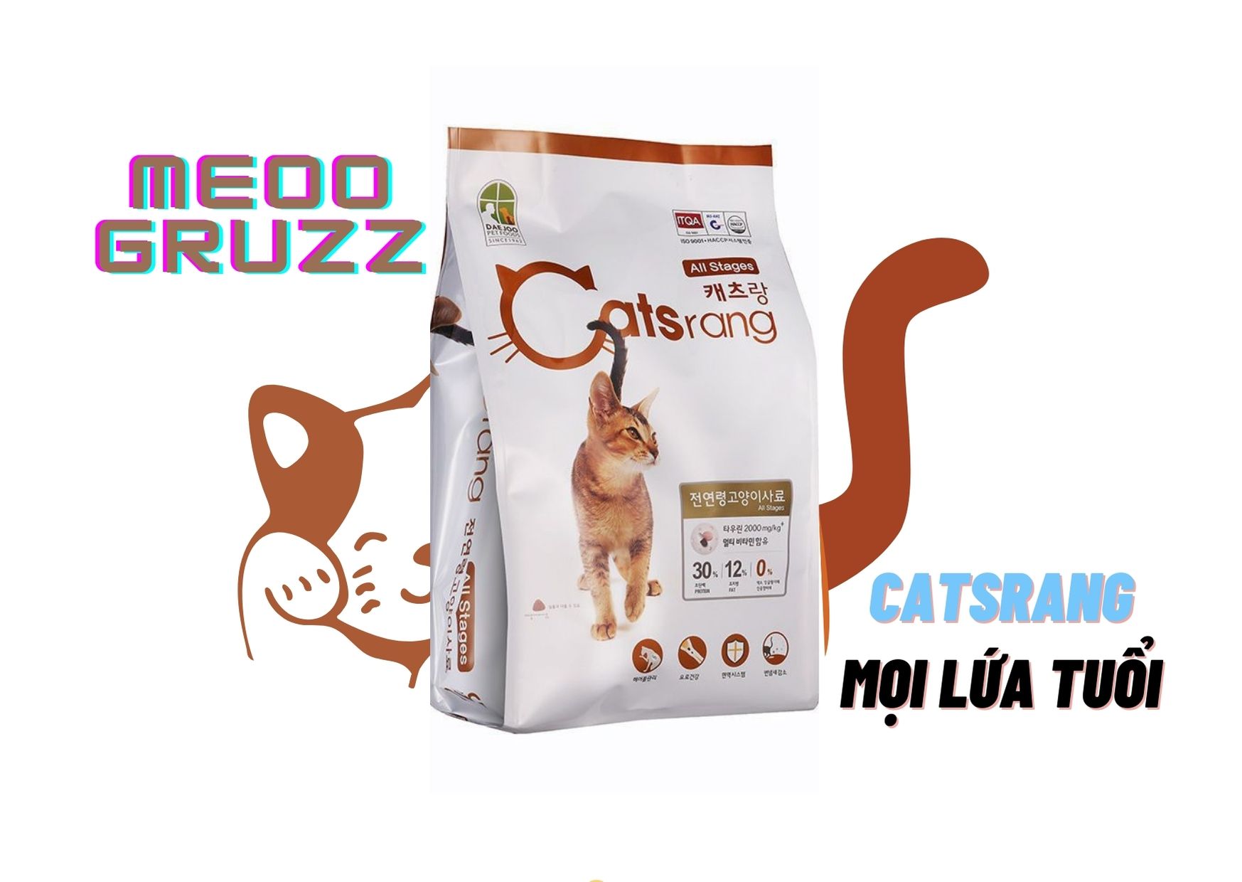 Thức Ăn Hạt Catsrang Cho Mèo Mọi Lứa Tuổi - 2Kg