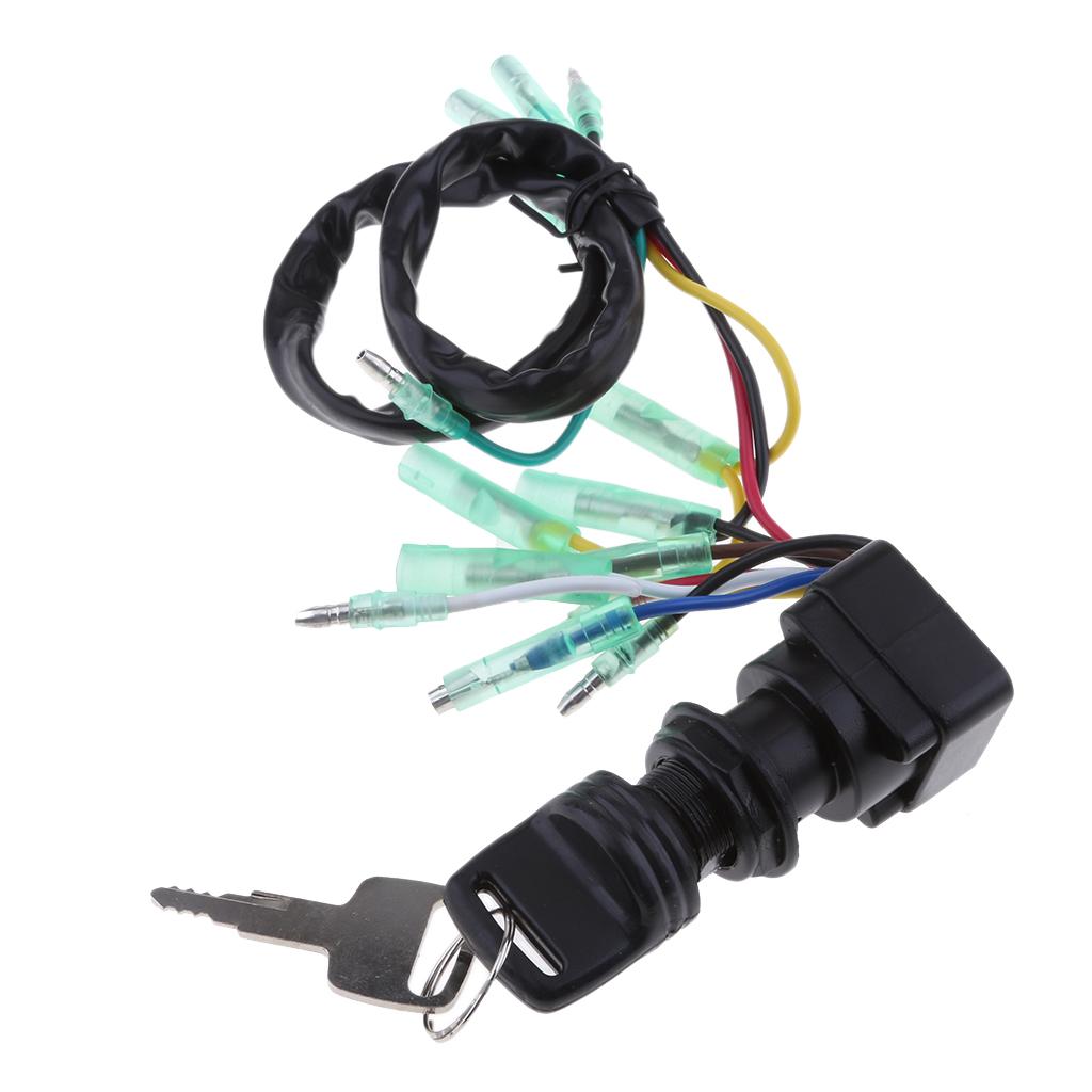 Marine Boat Outboard Motor Engine Ignition Switch Assembly with 2 Keys