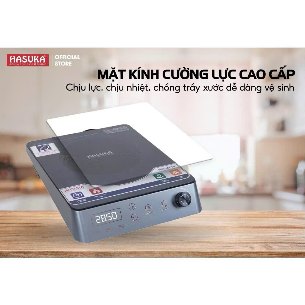 Bếp từ đơn HASUKA HSK-630 công suất 2850W, bếp điện từ đa chức năng -HÀNG CHÍNH HÃNG