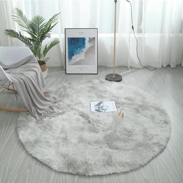 Thảm lông tròn - Thảm lông trải sài chụp hình trang trí cao cấp