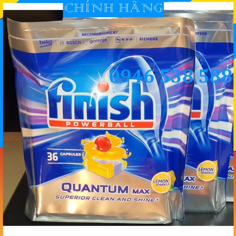 Combo 2 túi viên rửa bát finish quantum max 36 viên (36x2=72 viên) dùng cho máy rửa bát