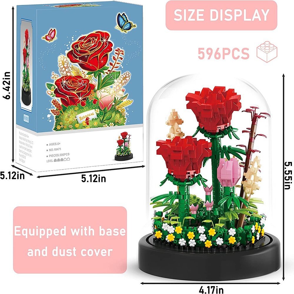 BALODY 18471 - Mô hình hoa hồng nhỏ gọn - Quà tặng handmade ý nghĩa