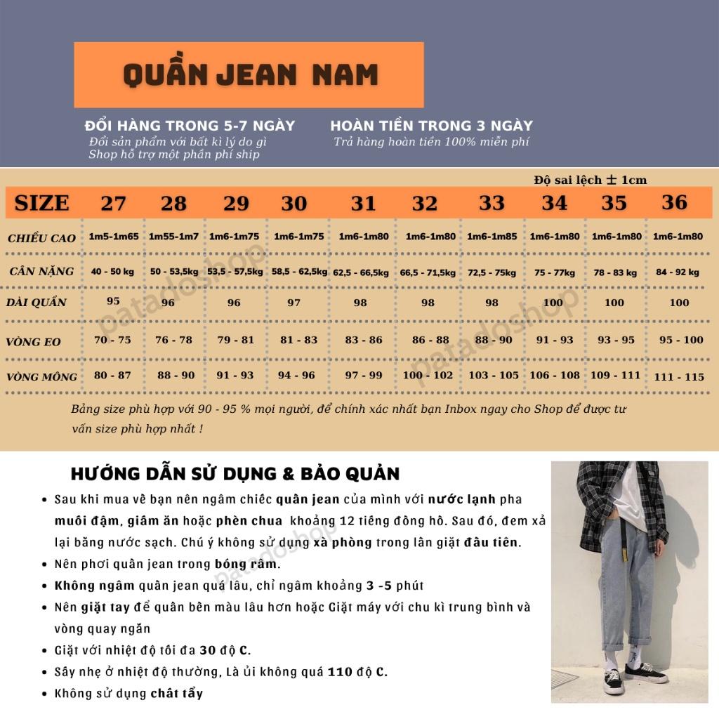 Quần Baggy Jean nam dáng suông rộng TR02 - Hottrend 2022 - tại PATADOSHOP