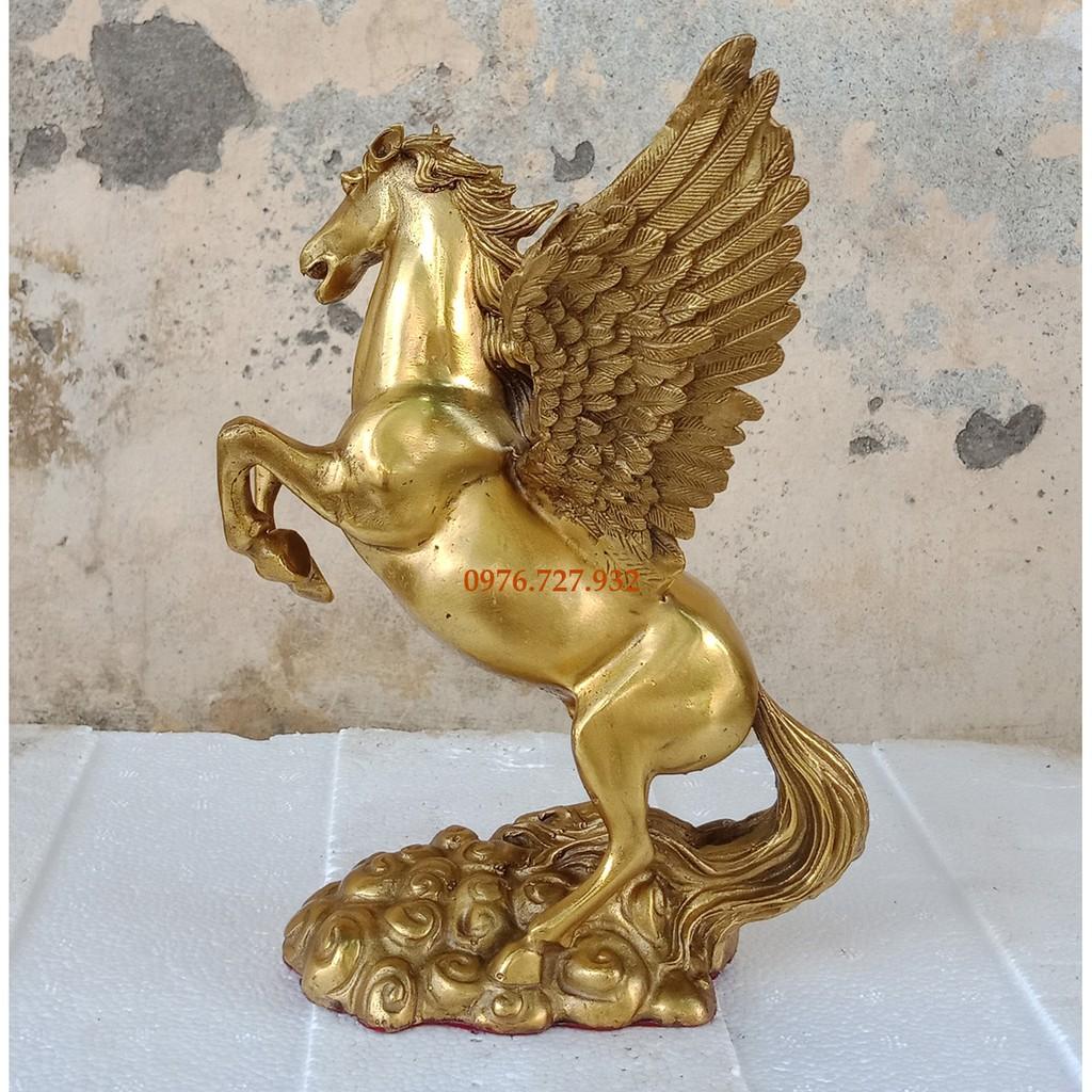 Ngựa thiên thần bằng đồng cao 25cm, ngựa phong thủy bằng đồng