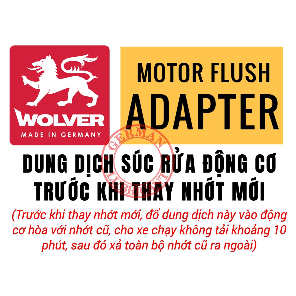 Phụ gia súc rửa động cơ xe máy Wolver MOTOR FLUSH ADAPTER