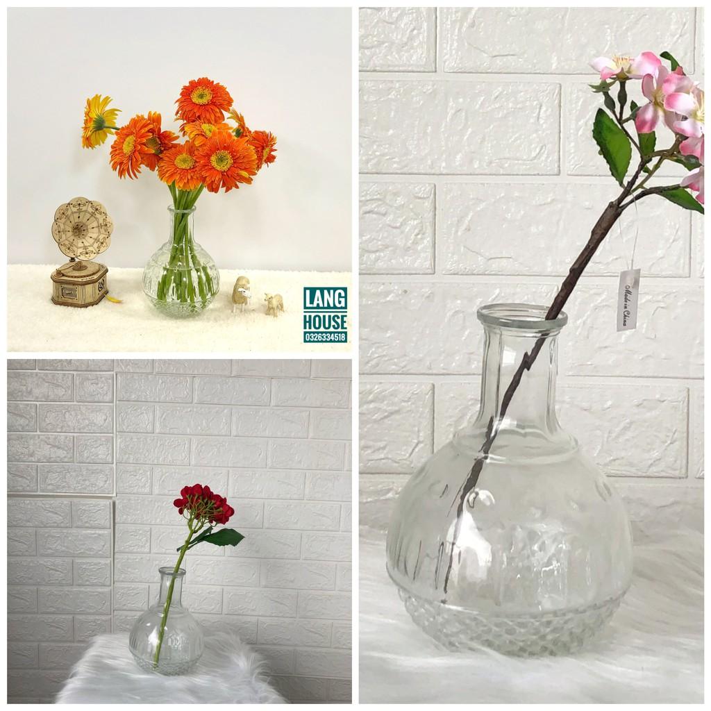 Bình Hoa - LỌ CẮM HOA THUỶ TINH CÓ HOA VĂN