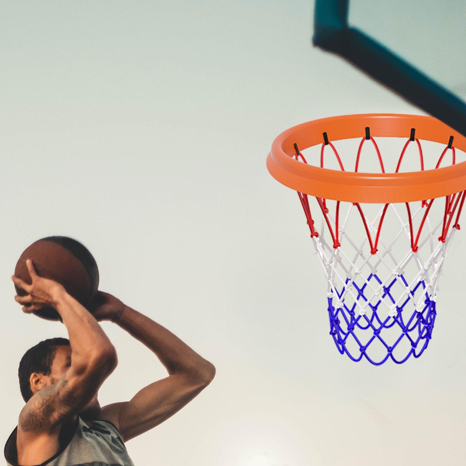 Basketball Hoop Net Basketball Net Frame Weatherproof Hanging Braided Rope Goal  Replacement Basketball Court Sports Devices