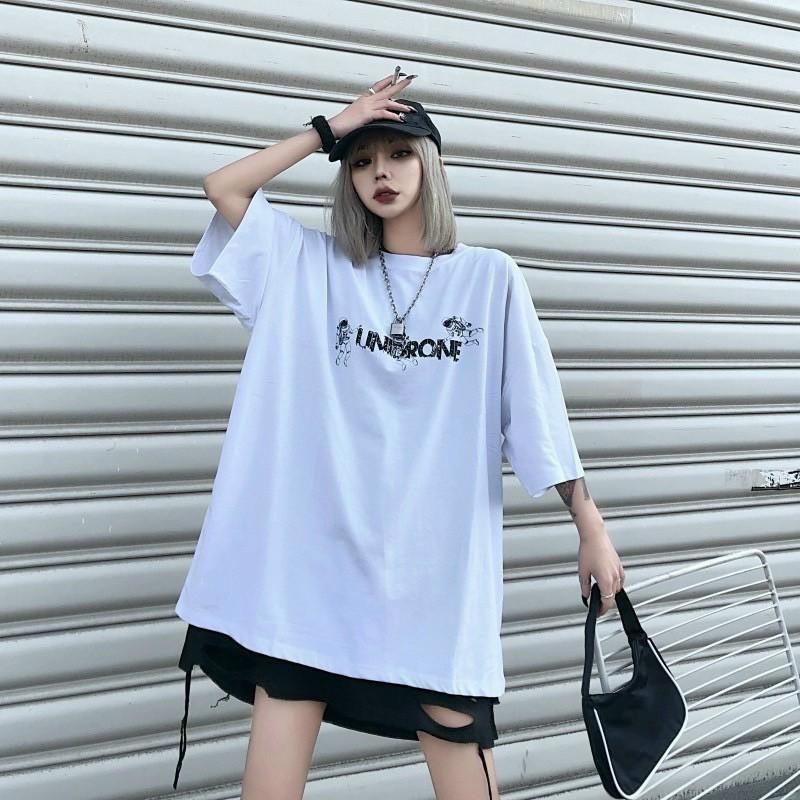 Áo thun tay lỡ Unisex  Freesize từ 40-70kg