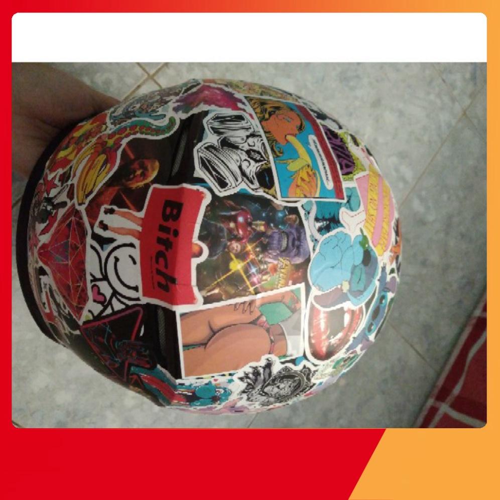 Bộ 50 sticker đen và trắng black white stickers HarrLey Daavidson tô điểm Vali Laptop Mũ bảo đảm xe gắn máy xe