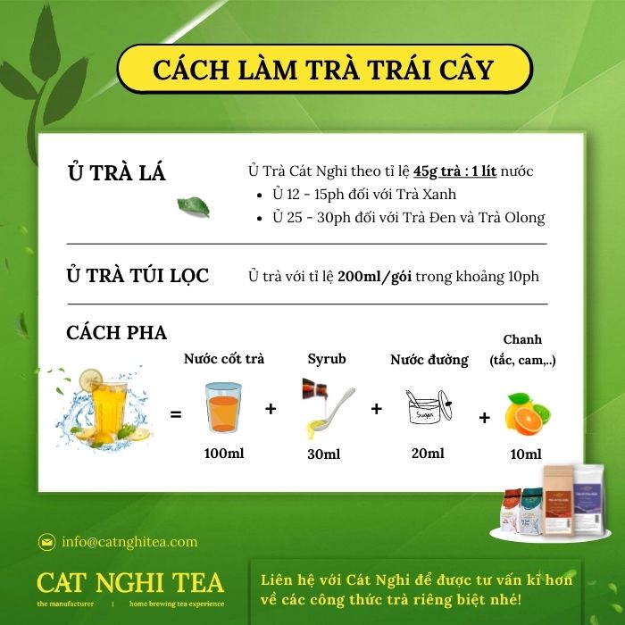 Trà Xanh Hương Lài [500g - Trà Lài vị thơm mát] Trà xanh CAT NGHI TEA, Nguyên liệu pha trà sữa và trà trái cây thơm ngon