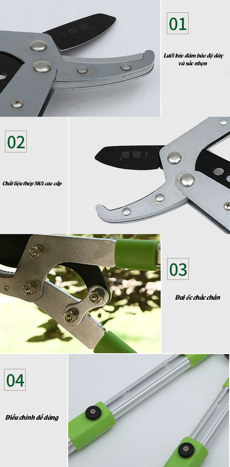 Kéo Cộng Lực Cắt Tỉa Cành Cây, Kìm Cắt Tỉa Cây Cành Trên Cao Có Thể Điều Chỉnh Độ Dài Của Cán, Dụng Cụ Cắt Tỉa, Bấm Cành Cây Cành Tiện Lợi.