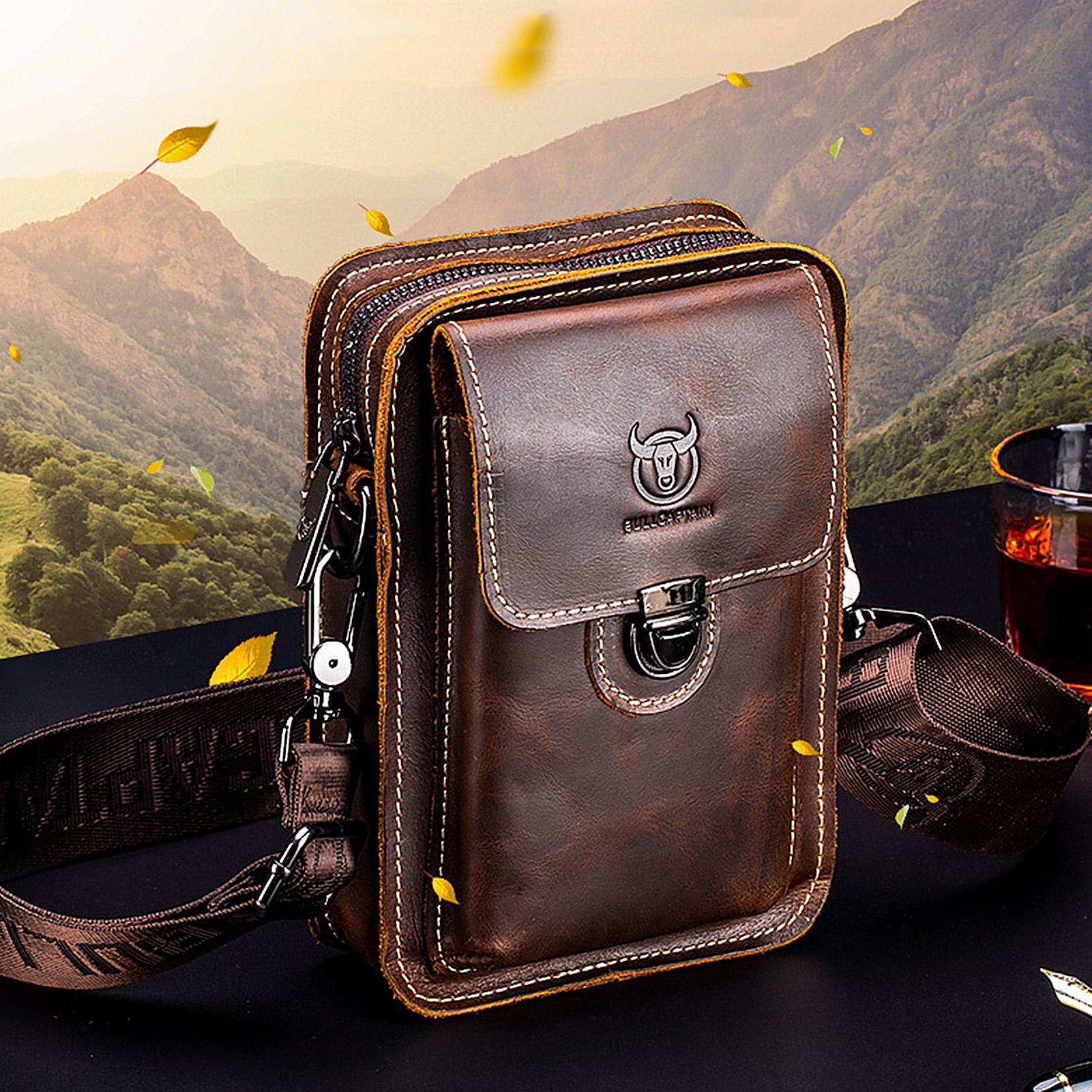 Túi Da Đựng Điện Thoại Đeo Thắt Lưng Tiện Dụng Bullcaptain