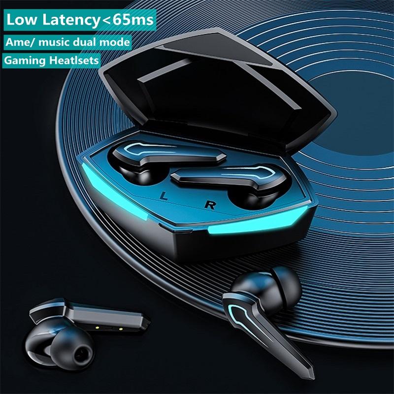 TWS Bluetooth Stereo Không Dây 5.0 Tai Nghe Bluetooth Điều Khiển Cảm Ứng Loại Bỏ Tiếng Ồn Tai Nghe Chơi Game