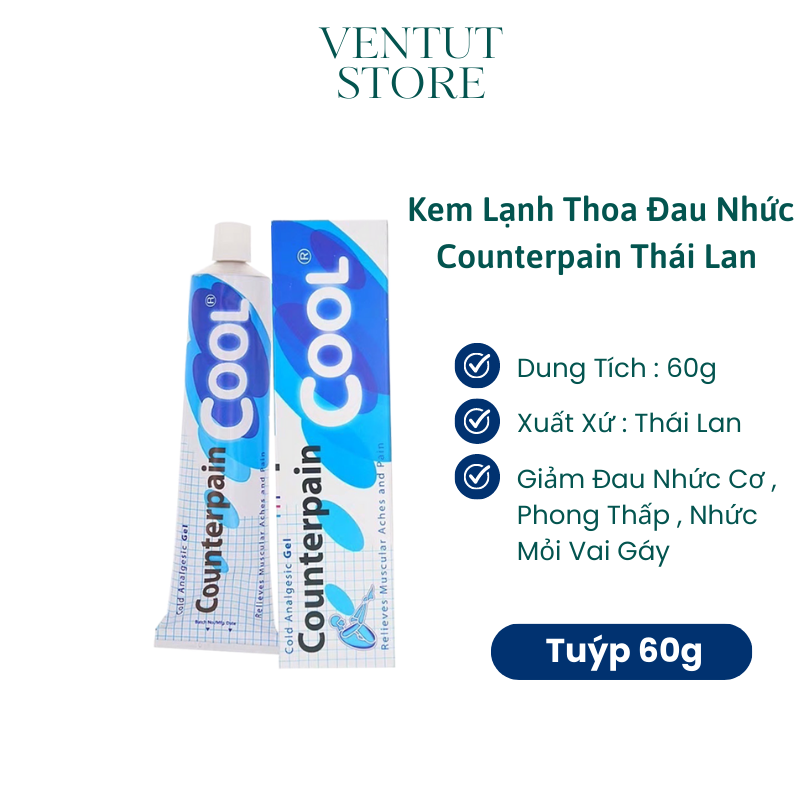 Kem Lạnh Thoa Đau Nhức Counterpain Thái Lan - 60g và 120gr