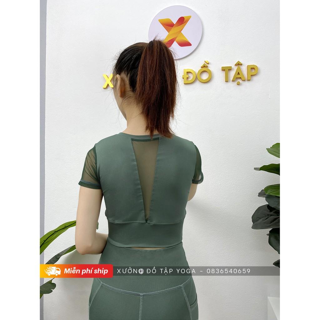 Hàng thiết kế độc lạ - Cam kết ảnh và video thật 100% - SET TẬP yoga, Gym, Aerobic - Set tập gym cộc tay lưới