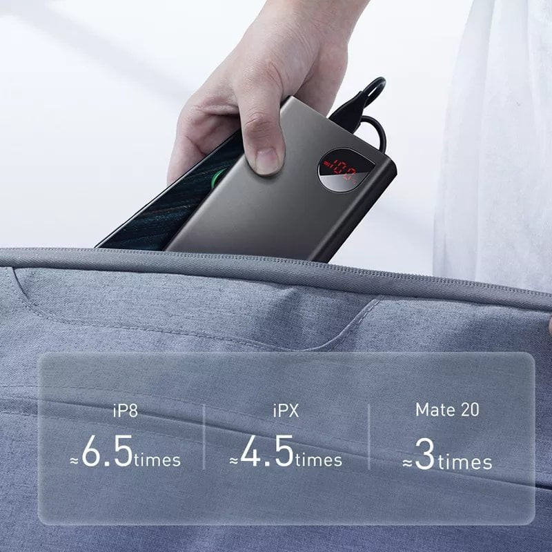 Pin dự phòng sạc nhanh, vỏ kim loại Baseus Adaman Metal 10.000mAh  - hàng chính hãng