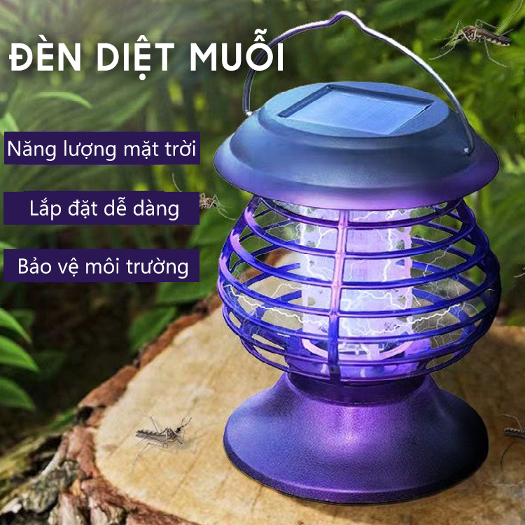 Đèn Diệt Muỗi Năng Lượng Mặt Trời di đông quanh sân vườn- K1593