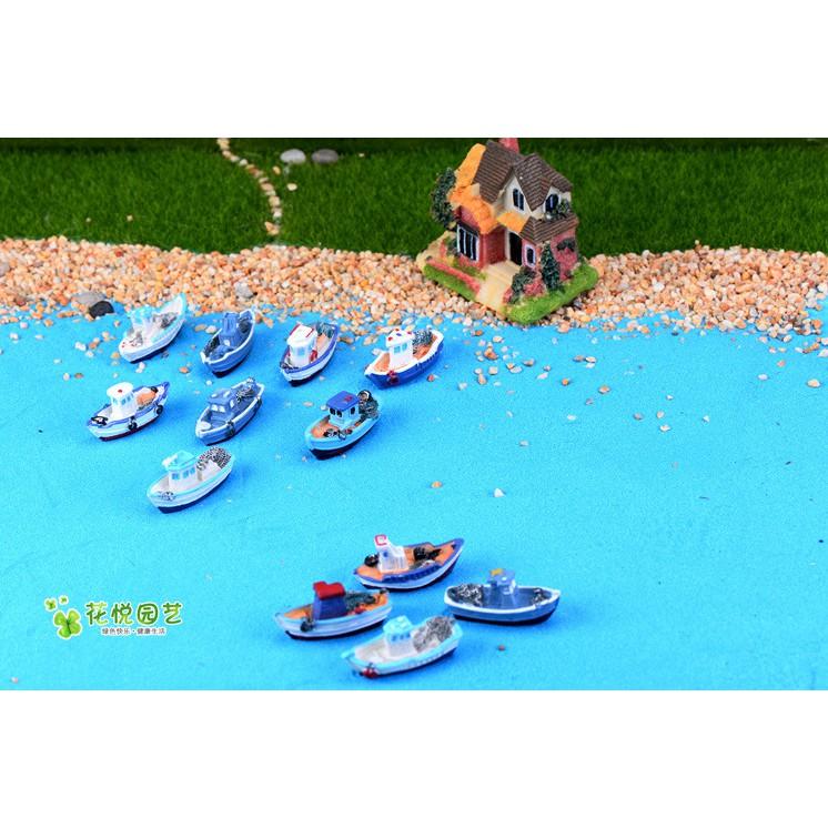 Tàu thuyền đánh cá bám rong rêu Mini - Trang trí bể cá tiểu cảnh