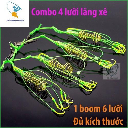 Lưỡi Lăng Xê Xanh Hộp 4 Bộ Buộc Sẵn Siêu Bén