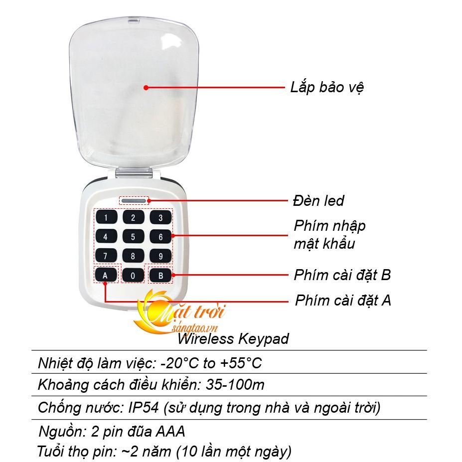 Wireless Keypad – Bàn phím điều khiển cửa cổng, cửa cuốn không dây