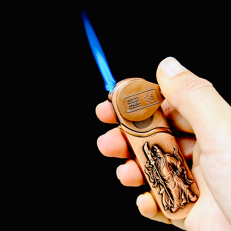Bật Lửa Khè Khóa Xoay Hình Quan Công - Xài Gas