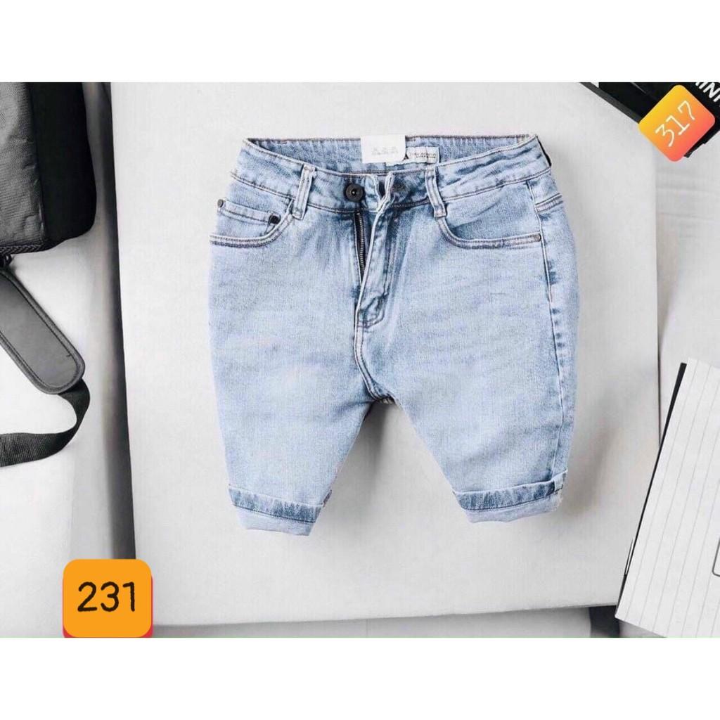 Quần Short Jean Nam  Quần Jean Nam cao cấp co giãn tốt Hg64