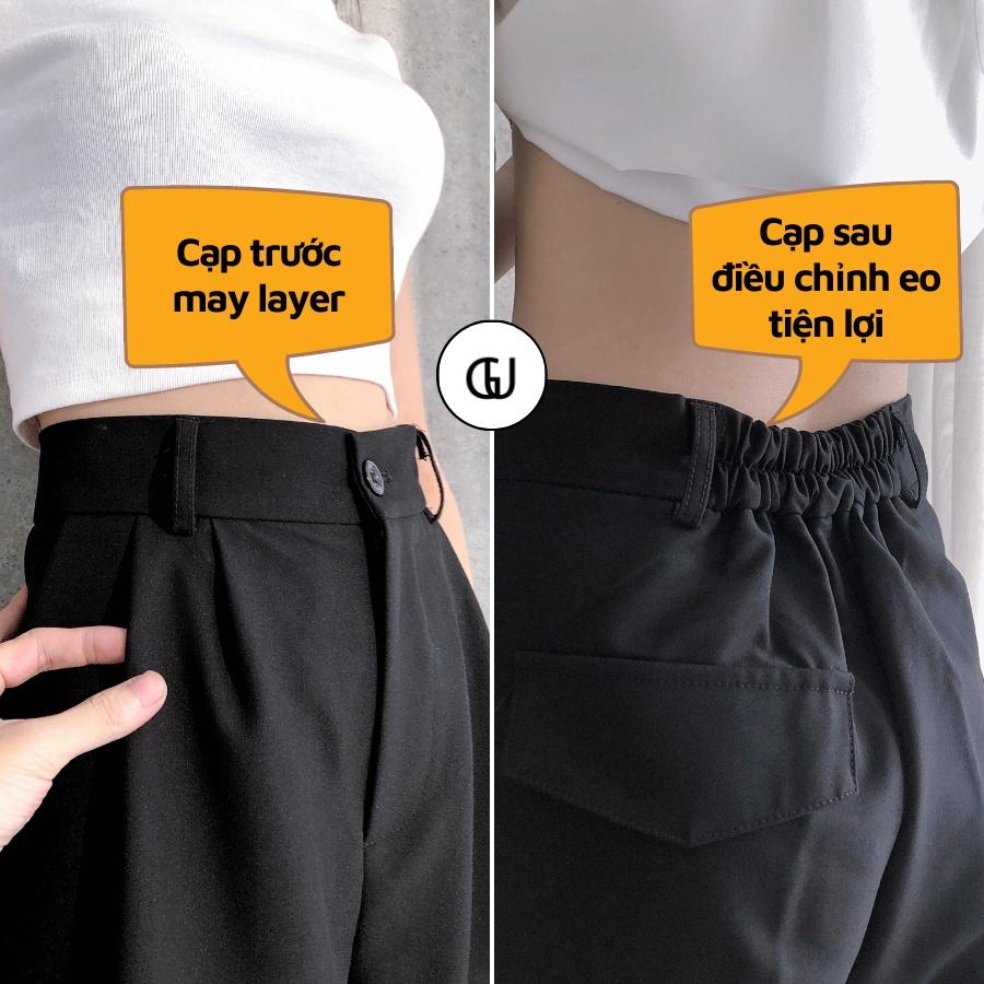 Quần Kaki Túi Hộp Nam Nữ Chất Đẹp Không Nhăn Xù, Form Dáng Jogger Màu Be Đen Basic, Có Túi Hộp GUF