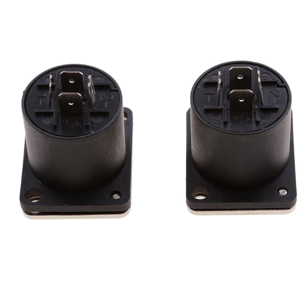 2 Pcs 4 Pin Female  Compatible Audio Cable adapter