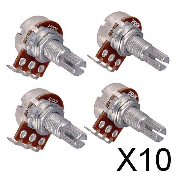 10x4pcs Split Guitar  Pot Control Audio Taper Potentiometer