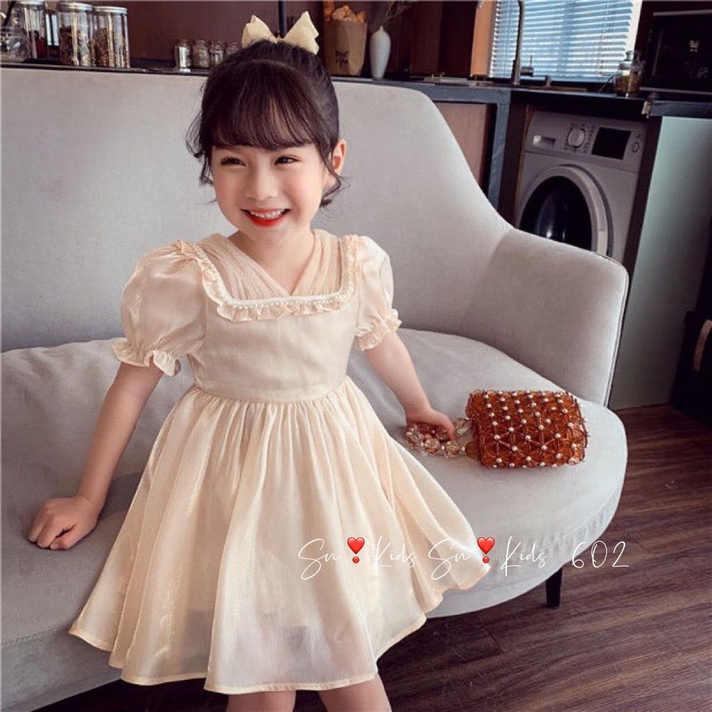 Váy đầm công chúa tơ óng cho bé