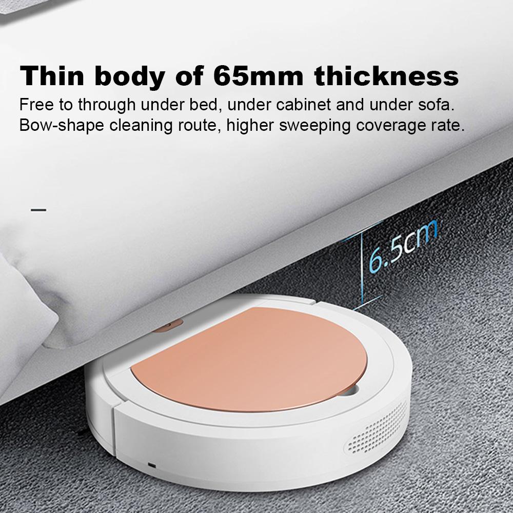 Robot hút bụi thông minh mini, có thể sạc lại cho gia đình