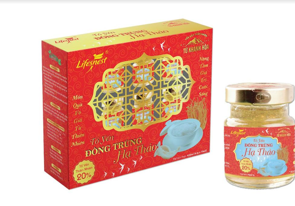 LifesNest-Yến sào thiên nhiên 20%-Đông trùng hạ thảo (Hộp) - combo 2 hộp