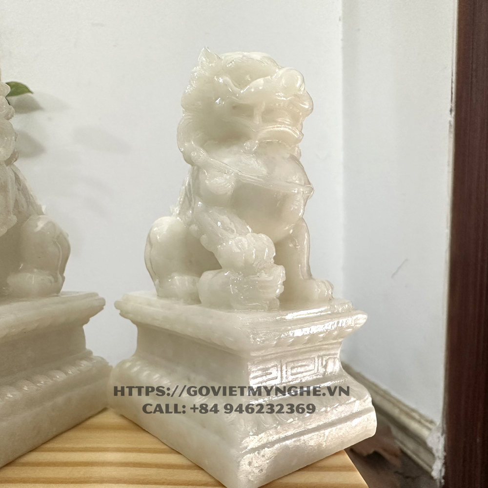 Cặp tượng đá trang trí kỳ lân - đá non nước