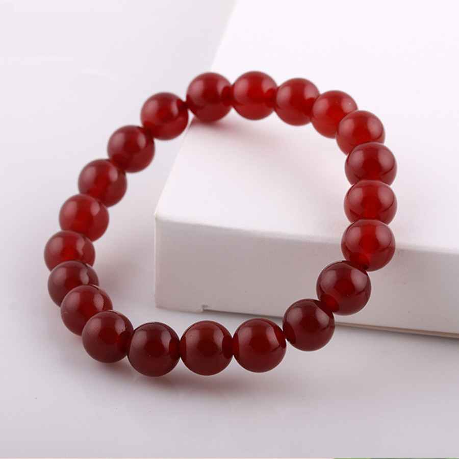 Vòng tay Đá phong thủy mã não đỏ cho Tuổi Tuất 10ly AKO3