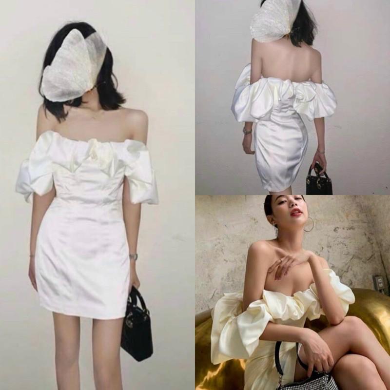 Đầm Xinh WASABI DRESS thiết kế phần thân bồng bềnh sau lưng bo chun thích hợp các buổi tiệc đi chơi