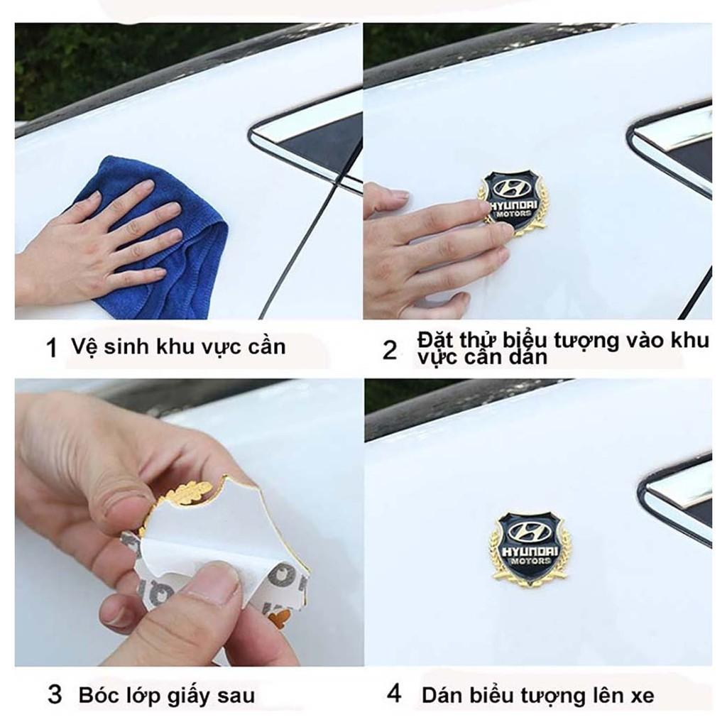 Bộ 02 Logo Bông Lúa Trang Trí Dành Cho Xe KIA