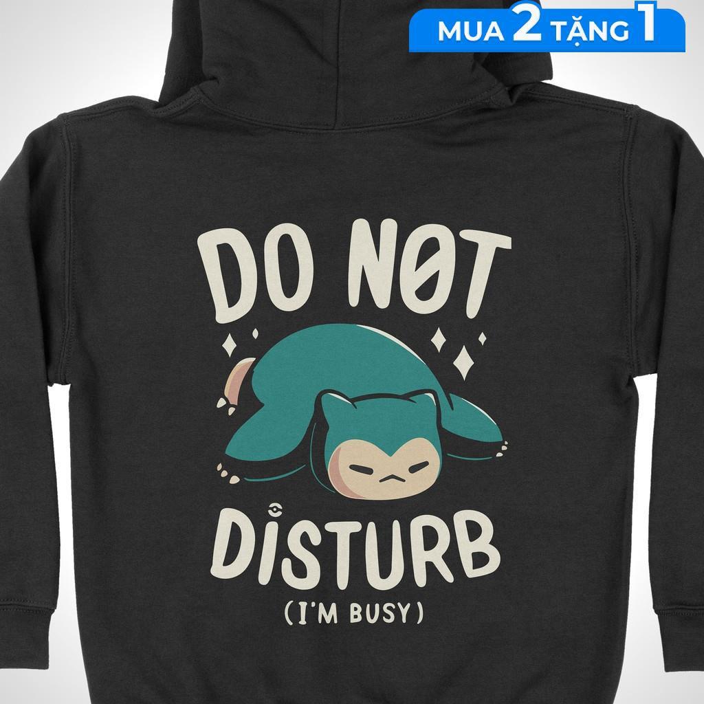 Áo hoodie Snorlax Đừng Làm Phiền Unisex THE NEXT LEVEL, Cotton 100% nam nữ - HD0027