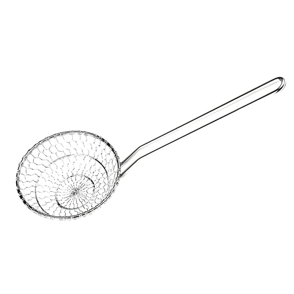 Stainless Steel Mesh Strainer Sieve Sifter Kitchen Noodle Dumpling Colander