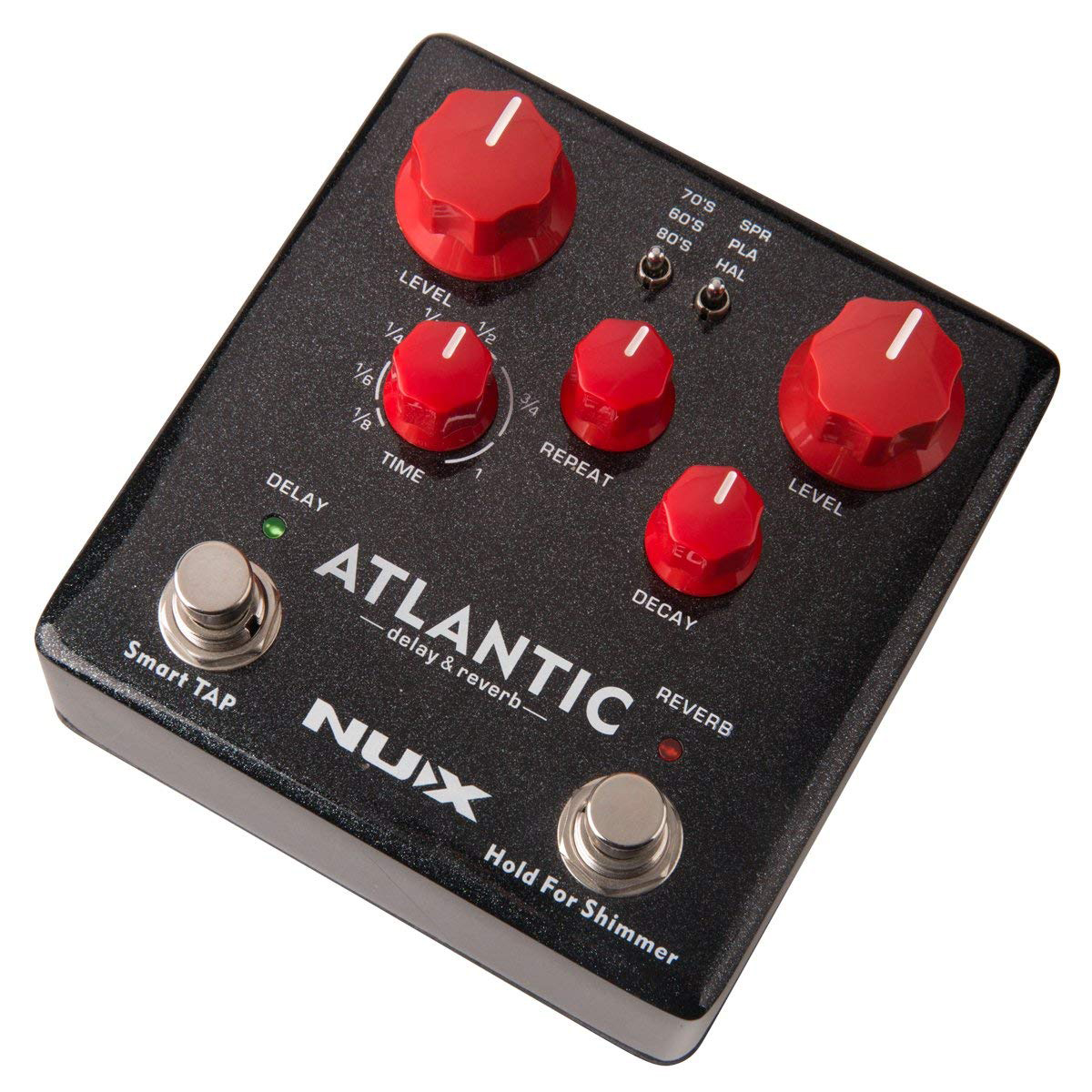 Phơ Đàn Guitar Nux Atlantic Reverb &amp; Delay Pedal NDR-5 (Bàn đạp Fuzz Effect Pedal) - Kèm Móng Gảy DreamMaker