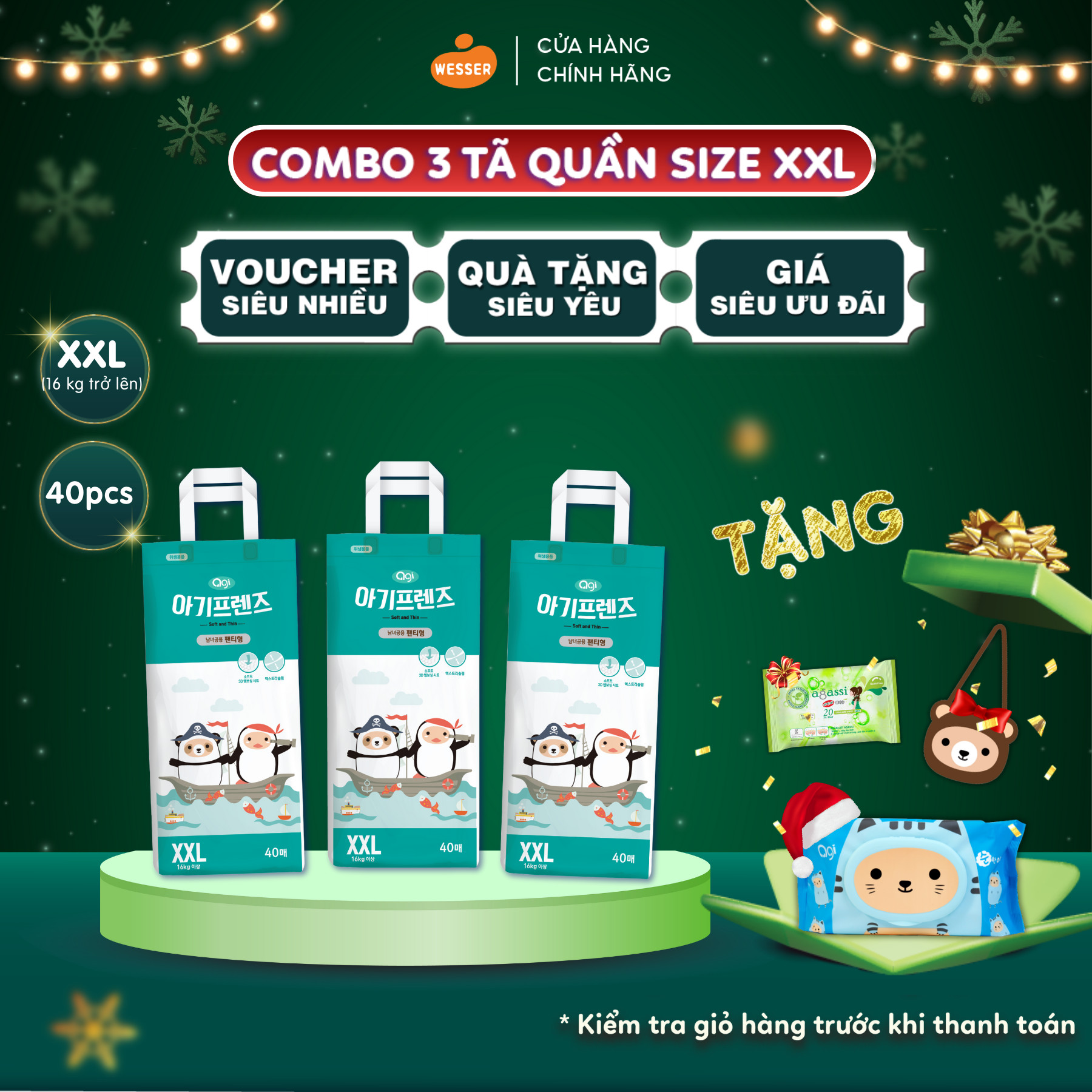 Combo 3 Tã/Bỉm QUẦN AGI Siêu Mỏng 3mm Size L46/XL42/XXL40, Đủ Size Từ 9 - 16 Kg Trở Lên